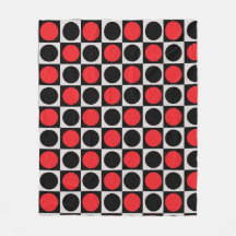 Polka dots med kontrollerad geometrisk röd svart c