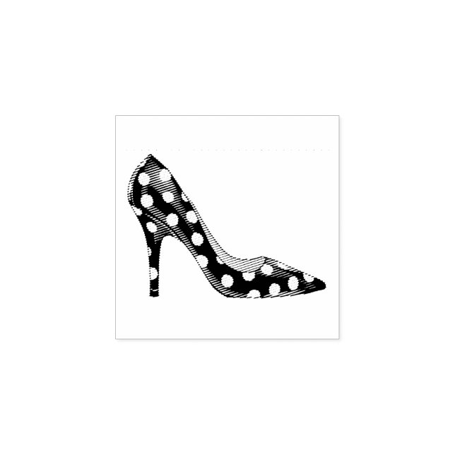 Polka dots Mode Stiletto Shoes Stämpel (Tryck)