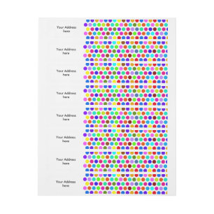 Polka dots Mönster färgad + rygg. & idéer Etikettband