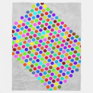 Polka dots Mönster färgad + rygg. & idéer Fleecefilt