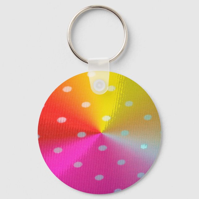 polka dots Mönster färglöst färg Nyckelring (Framsida)