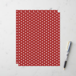 Polka dots Mönster Festive Red Scrapbook Papper