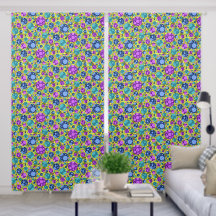 Polka dots Mönster i Rosa Blue Teal -