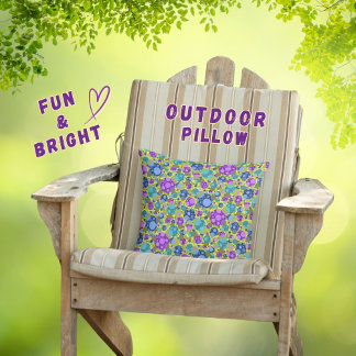 Polka dots Mönster i Rosa Blue Teal - Kudde