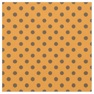 Polka dots Mönster Orange och Brown Tyg