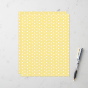 Polka dots Mönster Pastel Gult Skrapbook Papper