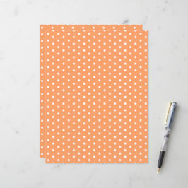 Polka dots Mönster Pastel Orange Skrapbook Papper