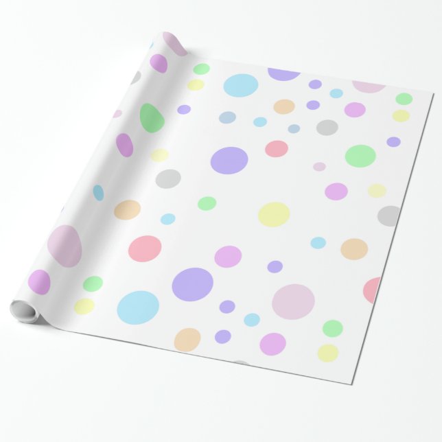 Polka dots Mönster Pastel Polka dots Presentpapper (Utrullad)