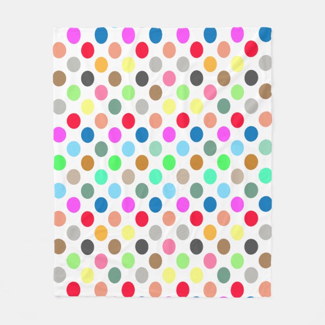 Polka dots - multicolors fleecefilt (Framsidan)
