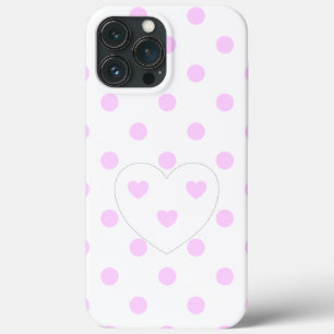 polka dots och Hearts 4 - Weiß - gullgigt Fodral-