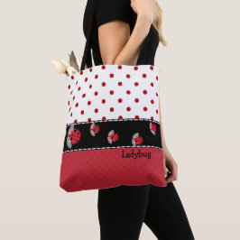 polka dots och Ladybugs hela utskriften Tygkasse