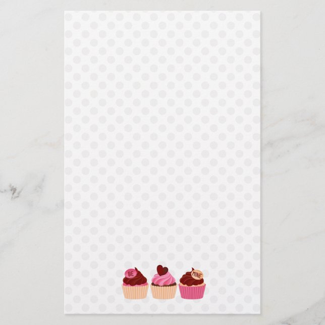 Polka dots och muffins brevpapper (Framsida)