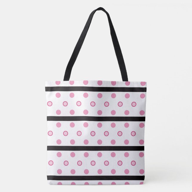 Polka dots och Rand Tygkasse (Framsida)