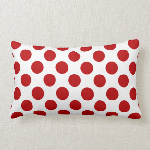 Polka dots och randdekorativ kudde