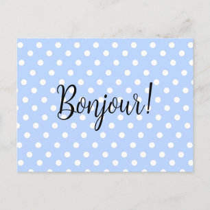 Polka dots på Baby blue Vykort