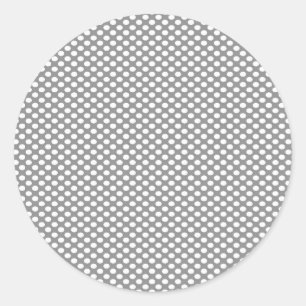 Polka dots på grå färg runt klistermärke