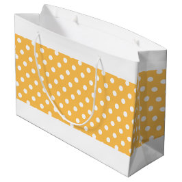 Polka dots på Gult Orange White Gräns Rand