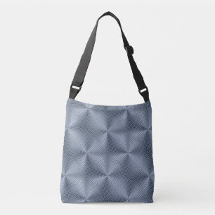 Polka dots på Metall Plate 01x4 LBlue BG Axelväska