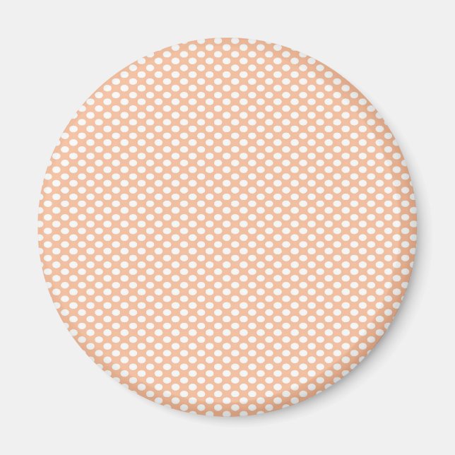 Polka dots på persikor magnet (Framsidan)