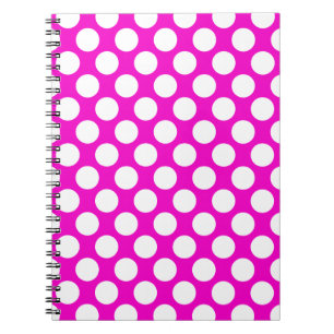 Polka dots på rosor anteckningsbok med spiral