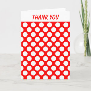 Polka dots på rött tack kort