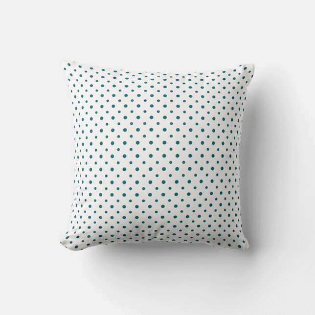 Polka dots på vit Anpassningsbar Pillow Kudde (Framsida)