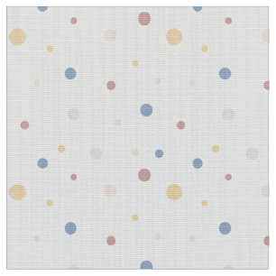 Polka dots på vitväv efter Tjocken av varvet Tyg