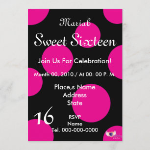 Polka dots Paradise Sweet sixteen- Anpassa Spara Datumet