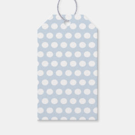 Polka dots Pastel Blue Gift-Märkre Presentetikett