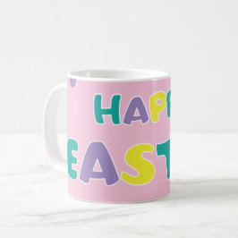 Polka dots Pastel Rosa Glad påsk Kaffemugg
