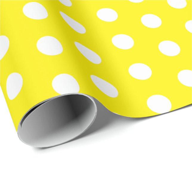 Polka dots Perky Mönster Ljusa färger Presentpapper (Rullad Hörn)