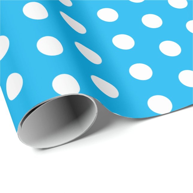 Polka dots Perky Mönster Ljusa färger Presentpapper (Rullad Hörn)