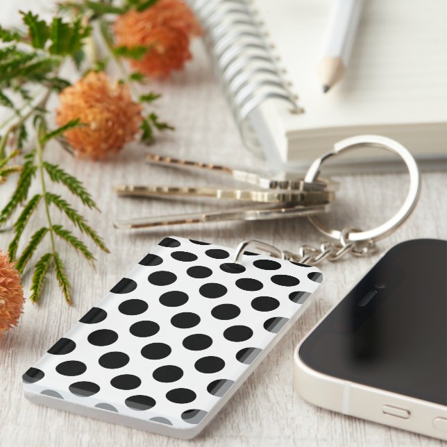 Polka dots, Polka Dot Mönster, Black and White (Högra Framsidan)