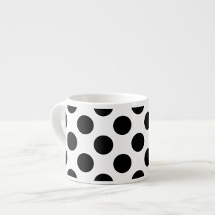 Polka dots, Polka Dot Mönster, Black and White Espressomugg