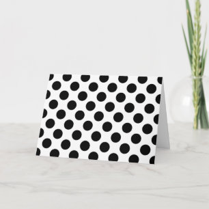 Polka dots, Polka Dot Mönster, Black and White Kort