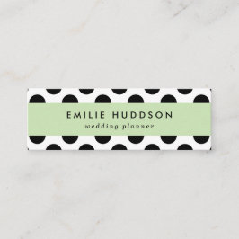 Polka dots, Polka Dot Mönster, Black and White Mini Visitkort