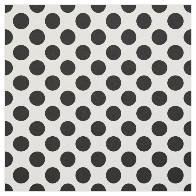 Polka dots, Polka Dot Mönster, Black and White Tyg (Provkarta)