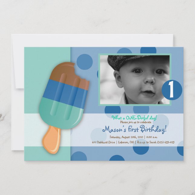 Polka dots & populationer inbjudningar (Framsida)