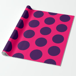 Polka Dots purple hot pink birthday Presentpapper