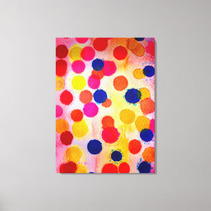 Polka dots regnbåge canvastryck