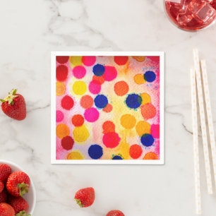 Polka dots regnbåge pappersservett