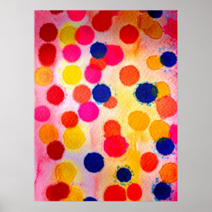 Polka dots regnbåge poster