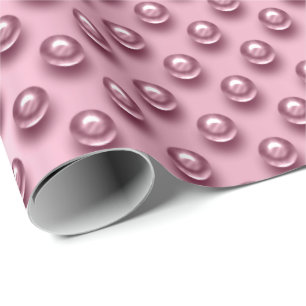 Polka dots Ro Guld Pearls Rosa Mauve Presentpapper