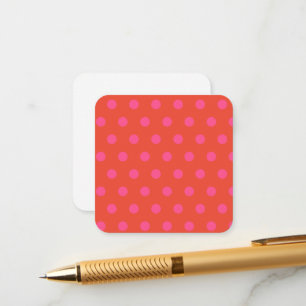 Polka dots Rosa och röd Orange i monogrammet Tilläggskort