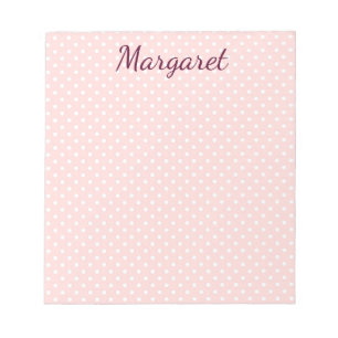 Polka dots rosor och vit anteckningsblock
