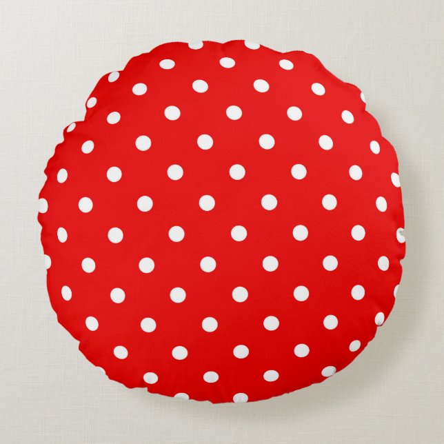 Polka dots rund kudde (Framsidan)
