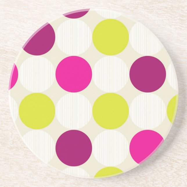Polka dots Sandstone Underlägg (Framsidan)