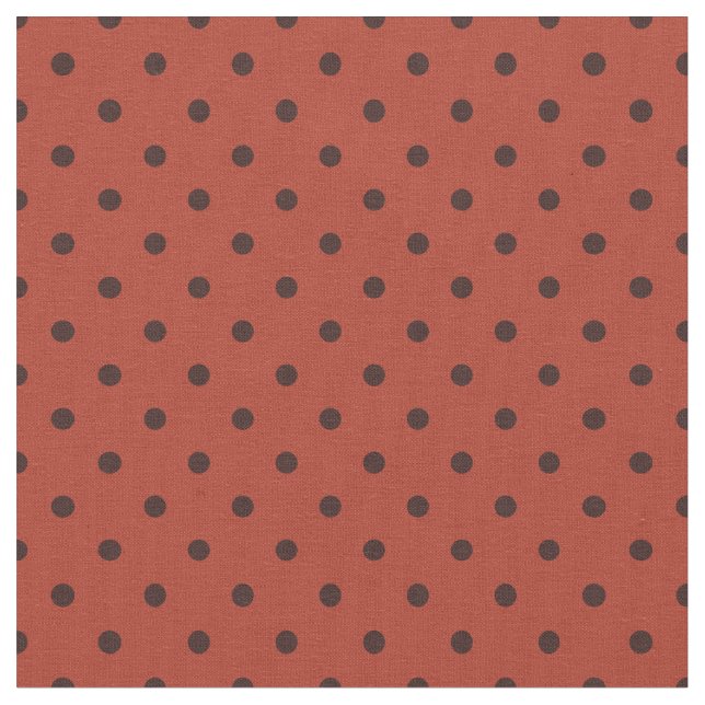 Polka dots Small Mönster Rust Tyg (Närbild)