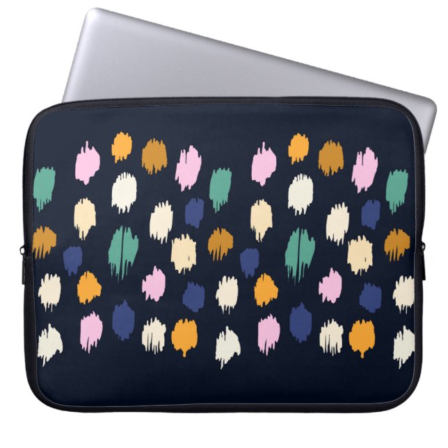 Polka dots sömlös mönster laptop fodral (Framsidan)