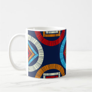 Polka dots sömlös mönster. Mosaik Kaffemugg